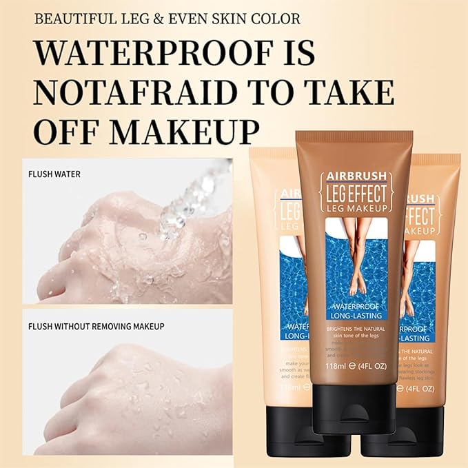 Leg Makeup Waterproof, No Transfer Body Concealer, Coverage for Vein, Scar, Tattoo (#02 Medium Glow, 1Pc)