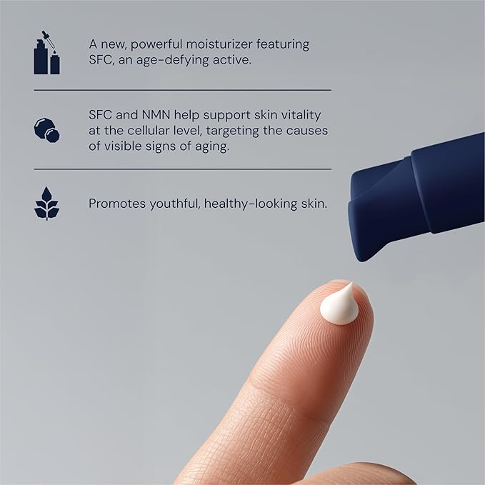 Blueprint Bryan Johnson Moisturizer with SFC & NMN – Age-Defying Face Cream for Firmness, Hydration & Barrier Repair – Fragrance Free, Longevity-Inspired Daily Skincare for Smooth, Youthful Skin