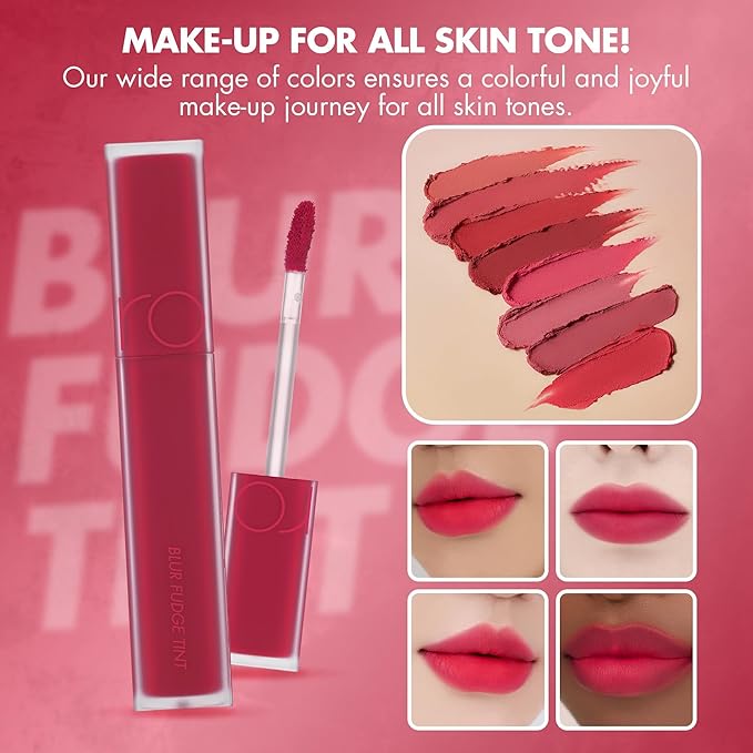 rom&nd BLUR FUDGE TINT #11 Fuchsia Vibe: K-Beauty Velvety Matte Liquid Lip Stain for Effortless Blurring, Long-Lasting Comfort & Vibrant Red-Blue Tone