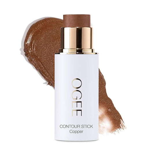 Ogee Sculpted Face Stick (COPPER - RADIANT COCOA) Certified Organic Bronzer Stick & Contour Makeup - Multi-Use Bronzer Stick for Face