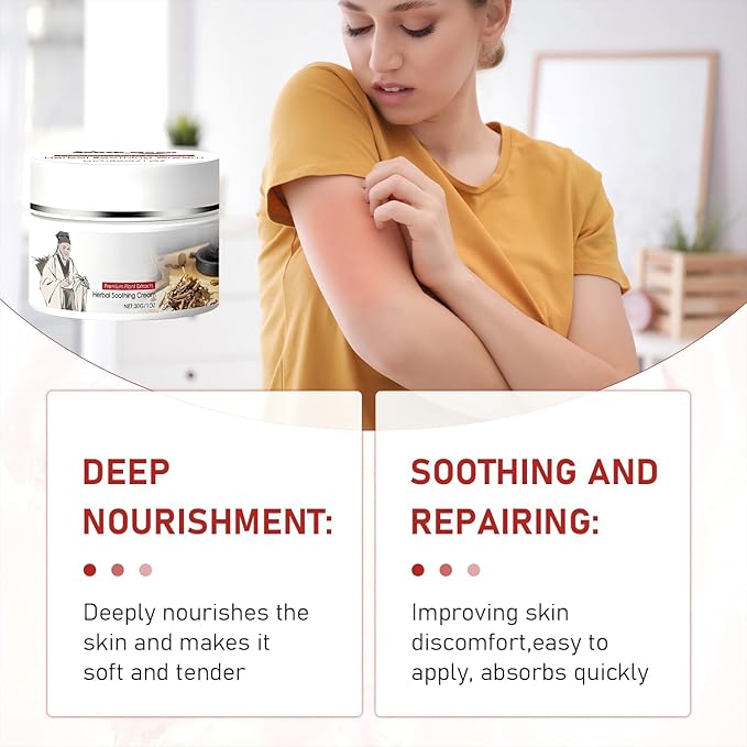 2pc Herbal Body Care Cream - Herbal Body Care & Soothing Relief Cream, Antibacterial, Relieves Dry and Tight Skin | Relieves Itching, Rich in Menthol, Calendula & Dendrobium