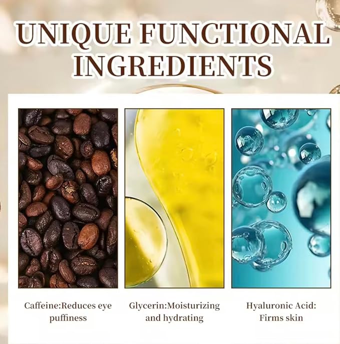 Natural Caffeine Eye Cream 50g for Dark Circles and Puffiness, Under Eye Wrinkles Fine Line and Eye Bags For Sensitive All Skin