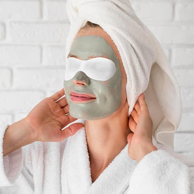 Psyqtsuary Disposable Non Woven Eye Care, 200 Sheets Eye Mask Paper Disposable Sheets Eye Covers Cotton Cosmetic Facial Eye Covers Skincare Spa Paper, DIY Clear Beauty Sheets for Makeup Beauty Tools