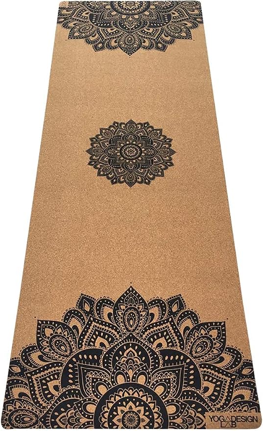 YOGA DESIGN LAB | The Cork Yoga Mat | Eco Luxury | Ideal for Hot Yoga, Power, Bikram, Ashtanga, Sweaty Workouts | Studio Quality | Includes Carrying Strap!
