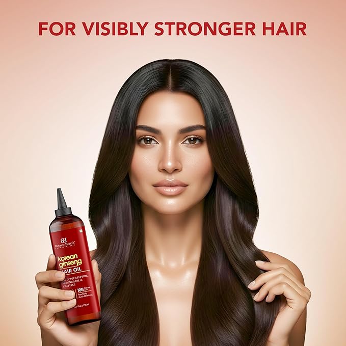 Botanic Hearth Hair Oil for Hair Growth & Hair Treatment Oils | Strengthening Dry, Frizzy, Damaged Hair & Scalp Treatment | Korean Ginseng Hair Oil – 6.7 Fl Oz