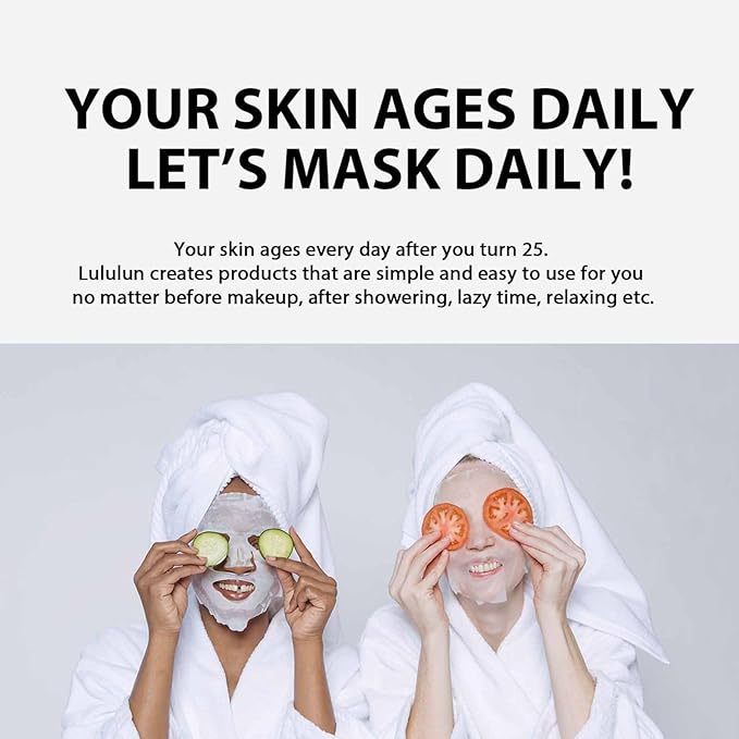 Lululun 7EA Anti Aging Face Mask for Women & Men, Hydrating Face Masks Skincare with Collagen, Hexapeptide-8& Ceramides, Japanese Face Mask Sheet for Skincare, PRECIOUS GREEN FOR-ALL