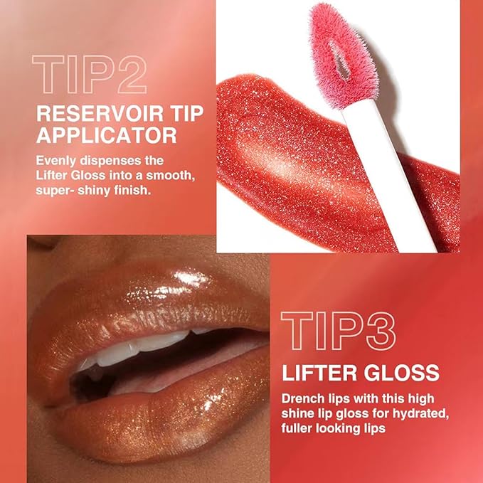 Honey Lip Gloss Lip Plumper Gloss Glitter Tinted Lip Plumping Lip Gloss for Girls Teens Plumper Long Lasting Moisturizing Lip Oil Shimmer Natural Sparkly Lipgloss Lip Balm for Women(05#)