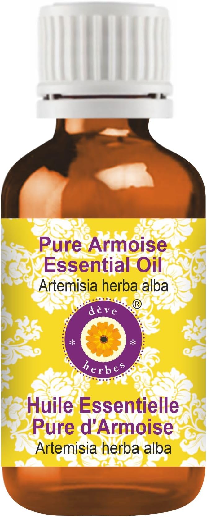 dève herbes Armoise Essential Oil (Artemisia herba alba) Pure | Non-Sticky | Non-Greasy | Lightweight | Men & Women | All Skin Types | Steam Distilled 30ml (1 oz)