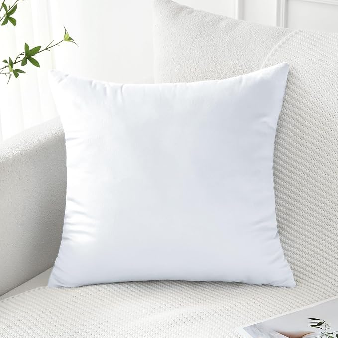 Artscope Luxury Velvet Pillow Covers Decorative Square Pillowcases Soft Solid Cushion Cases for Couch Sofa Bedroom Car Decor 22x22 Inch White
