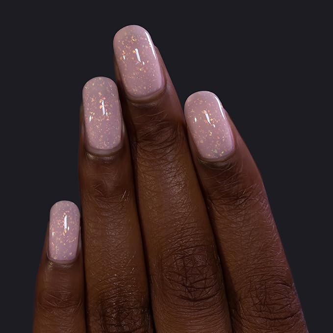 ILNP Daybreak - Milky Pink Flakie Shimmer Nail Polish