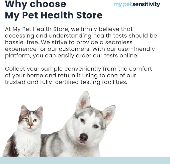 Intolerance Test for Dogs & Cats | 300 Items Tested | Hair Sample | Intolerance/Sensitivity test for your pet. Screens 550 food, environmental and nutritional items. Quick results in 3–5 days