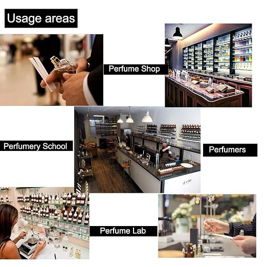 NA Black Perfume Test Paper for Aromatherapy Essential Oil Tester Professional Fragrance Square Shapes Perfume Tester Strips for Aroma Testing with Protector(3.95''X0.98'')