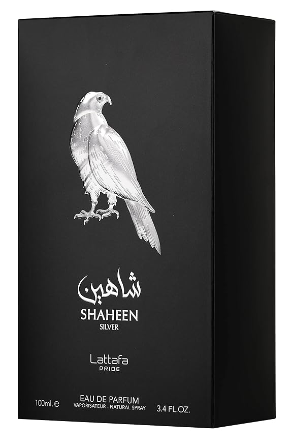 Lattafa Perfumes Shaheen Silver for Unisex Eau de Parfum Spray, 3.4 Ounce