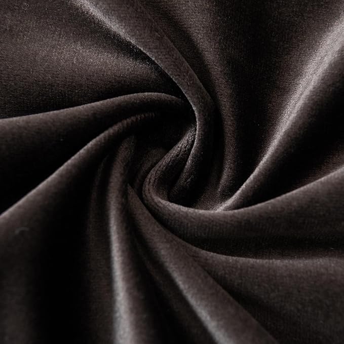 JUSPURBET 28x28 Decorative Velvet Throw Pillow Covers Cases Set of 2,Coffee | Cozy Soft Euro Cushion Covers with Hidden Zipper for Couch Sofa Bed Living Room Bedroom Home Decor