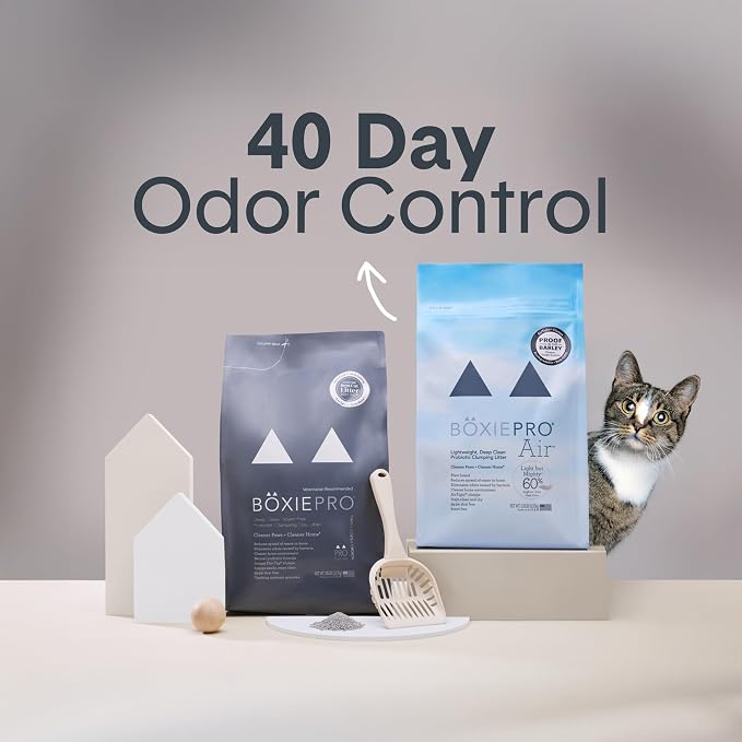 Boxie Probiotic Natural Lightweight Cat Litter 40+ Day Odor Control 16.5 lb