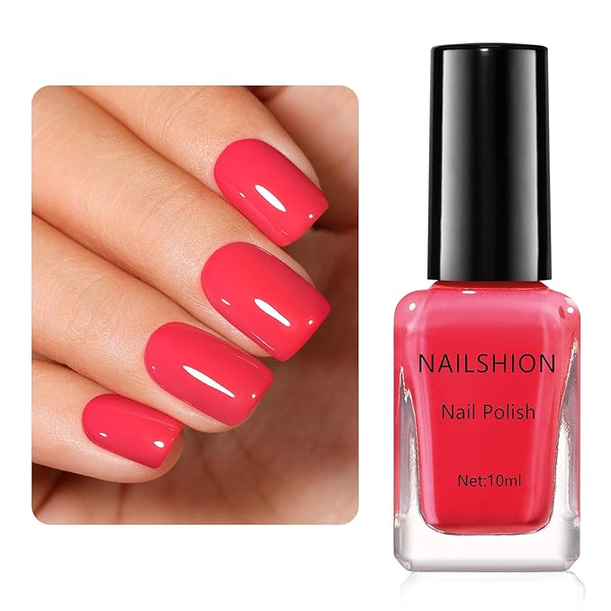 Nail Polish Red Pink Fast Dry Classic Regular Nail Polish, 15-Toxic Free Vegan Enrich with Castor Oil, Salon Quality, Streak-free, Home DIY Salon Travel Manicure Gift for Girls Women