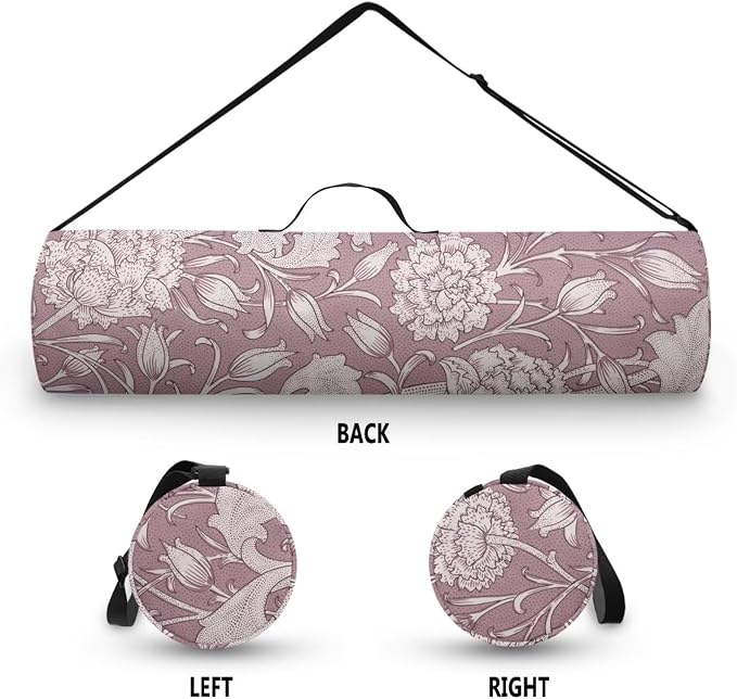 Yoga Mat Bag with Adjustable Shoulder Strap and Handle Zipper, 30in Wide x 6.3in Diameter for Yoga Mat Storage