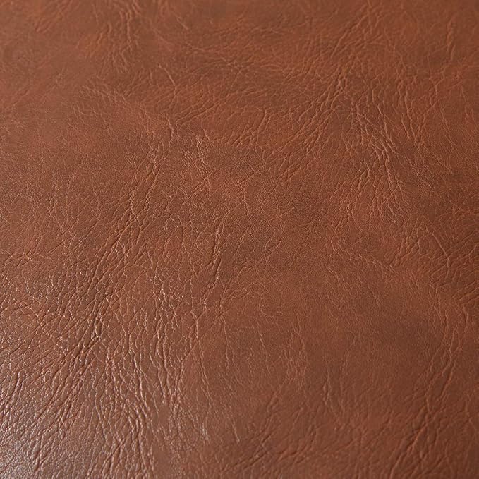 Fancy Homi Brown Boho Lumbar Faux Leather Decorative Throw Pillow Covers 12x24 Inch for Living Room Couch Bed Sofa, Solid Rectangle Cushion Case 30x60 cm, Rustic Modern Farmhouse Home Decor