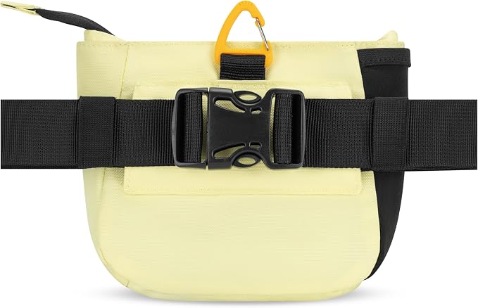 OllyDog Backcountry Day Bag | Dog Training Treat Pouch | Eco-Friendly Recycled Fabric Fanny Pack with Zipper Closure, Built-in Poop Bag Dispenser & Adjustable Waist Belt (Sol)