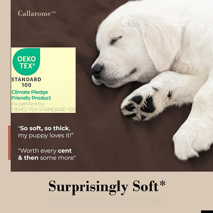 Waterproof Blanket for Bed or Couch – Soft and Leakproof Waterproof Throw Blanket, Water Proof & Stain Resistant Easy to Clean Throw Blanket Cover for Adults or Pets, Reversible Brown 60"x80" | High-Density Heavy-Duty Material - Ultra-Soft & Durable So...