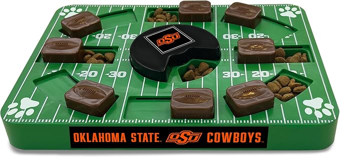 Pets First NCAA Oklahoma State Cowboys Puzzle Toy, Puzzle Treat Dog Toy, Interactive Dog Treat Toy, Dog Puzzle Feeding Slow Toy