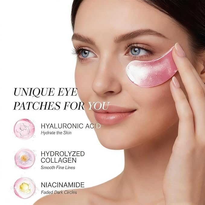 Serene Eye Patches, Instalift PDRN Eyes Patches & Collagen Eye Patches for Puffy Eyes, Hydrolyzed Collagen, Dark Circles, Hydrating Anti-Wrinkle Under Eyes Patches with Hyaluronic Acid (1Pcs 8 pairs）
