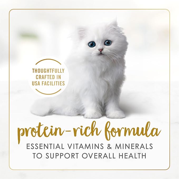 Purina Fancy Feast Wet Kitten Food Variety Pack, 3 oz cans, 24-Pack | Oceanfish, Turkey, Chicken or Salmon Recipes with no artificial colors or preservatives. 100 percent complete and balanced