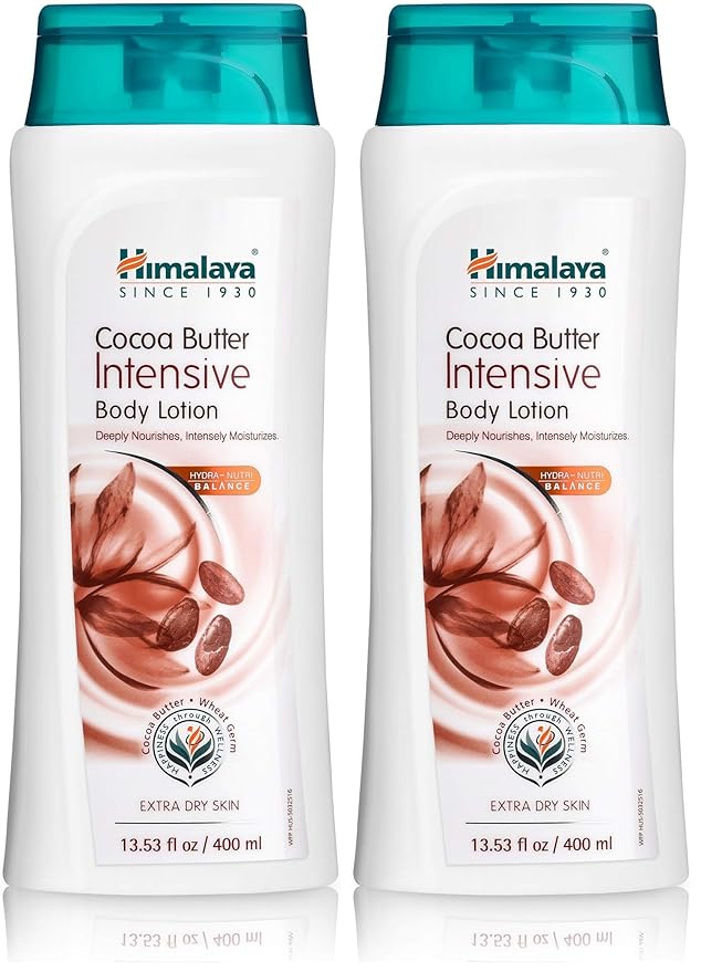Himalaya Cocoa Butter Intensive Body Lotion for Extra Dry Skin 13.53 oz/400ml (Pack of 2)