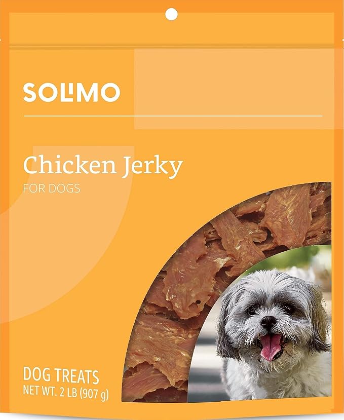 Amazon Brand - Solimo Chicken Jerky Dog Treats, 2 pounds (Packaging May