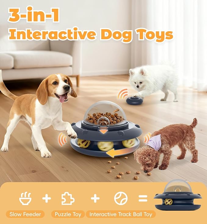 Interactive Dog Toys Rechargeable Dog Puzzle Toy with Remote Control Dog Toys to Keep Them Busy Dog Enrichment Toys Treat Puzzle Slow Feeder Treat Dispensing