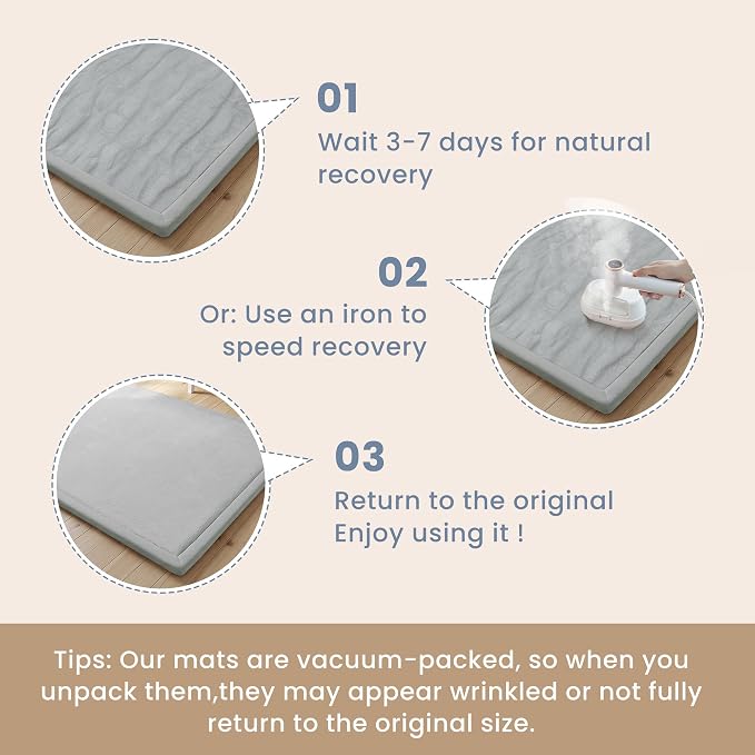 ACOMOPACK Baby Play Mat for Floor,1.3" Thick Elasti-Foam 59"×71" Non-Slip Water Repellent,Non-Toxic Playpen Mat for Infants Toddlers Kids, Ultra Soft Coral Velvet for Tummy Time Crawling（Light Grey）