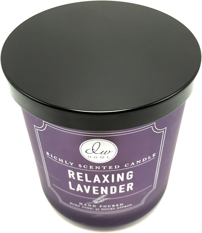 DW Home Relaxing Lavender Scented Candle for Home, 9 oz, 8.8 oz Candle Jar, Up to 33H Burn Time, Luxury Scented Candle for Relaxation, Gifting, Home Décor