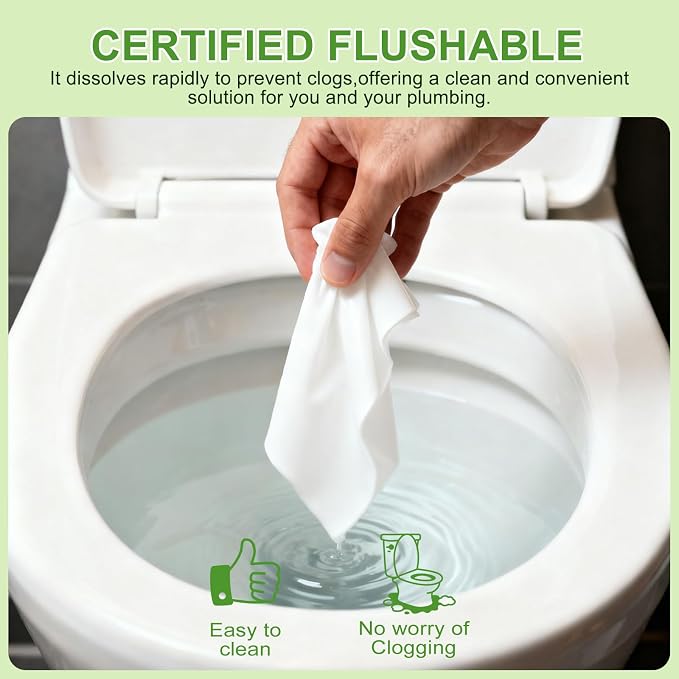 twoworld 100 Feminine Wipes Flushable Travel Individually Wrapped | Travel Wipes for Women,Feminine Care Wet Wipes Travel Size Vaginal Wipes for Adult,Girl and Homeless(Cucumber)