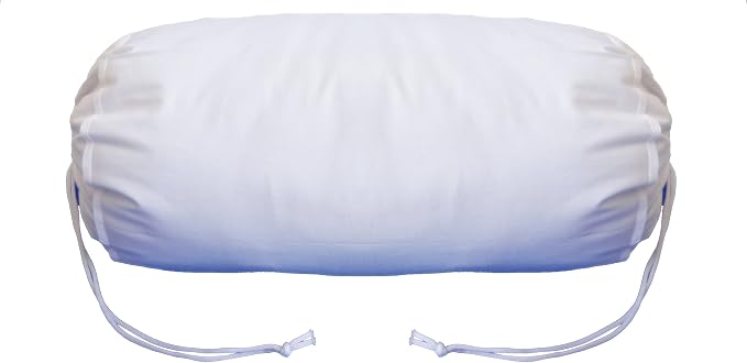 Saffron White Long Bolster Pillowcase - Yoga Massage Round Bolster Cover for Bed Sofa Chair Couch Lounge Cotton 10" Diameter x 38" Long (25 cm Diameter x 96 cm Long) Removable Cover