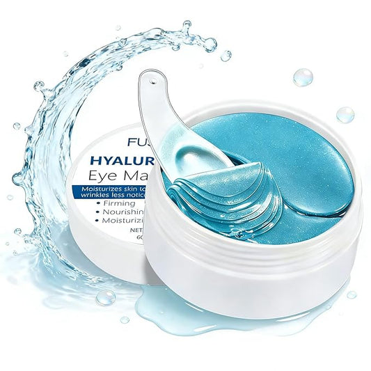 firstfly 60 PCS Under Eye Patch Masks, for Dark Circles, Puffy Eyes, Reduces Fine Lines, Wrinkles, Eye Bags with Collagen & Hyaluronic Acid - Day & Night Skincare Pads,Hydrating & Cooling
