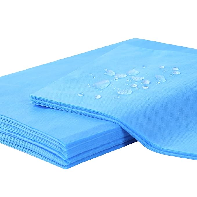 200PCS Blue Disposable Bed Sheets 31" x 71" Massage Table Sheets Non Woven Fabric SPA Bed Cover Breathable for Massage Beauty Tattoos