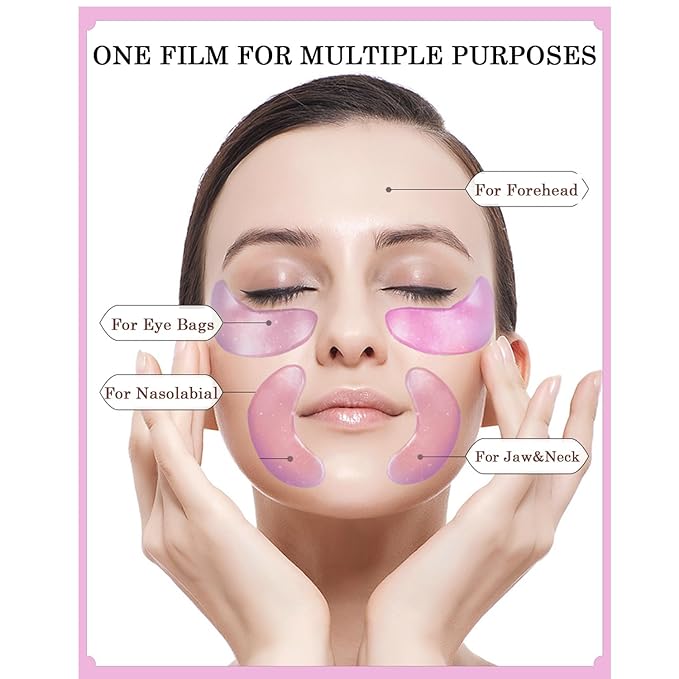 20 Pairs Lip Mask & Eye Mask,Crystal Gel Eye Pads Nourishes the Lip Patches for Skin Care Spa Daily Moisturizing Eye Patches for Puffy Eyes, Dark Circles and Fine Lines