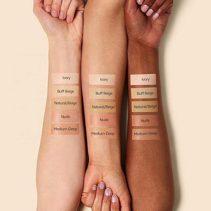 Mushroom Head Air Cushion CC Cream - BB Cream Foundation Makeup Moisturizing Concealer Long-Lasting, Cushion Foundation Full Coverage Self Adjusting for Mature Skin & All Skin Types (Dark Brown)