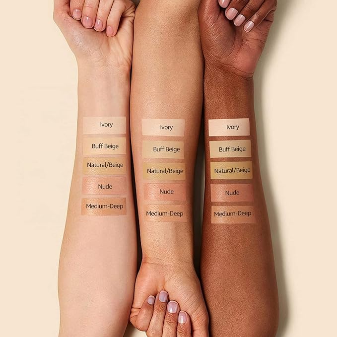 Mushroom Head Air Cushion CC Cream - BB Cream Foundation Makeup Moisturizing Concealer Long-Lasting, Cushion Foundation Full Coverage Self Adjusting for Mature Skin & All Skin Types (Nude)