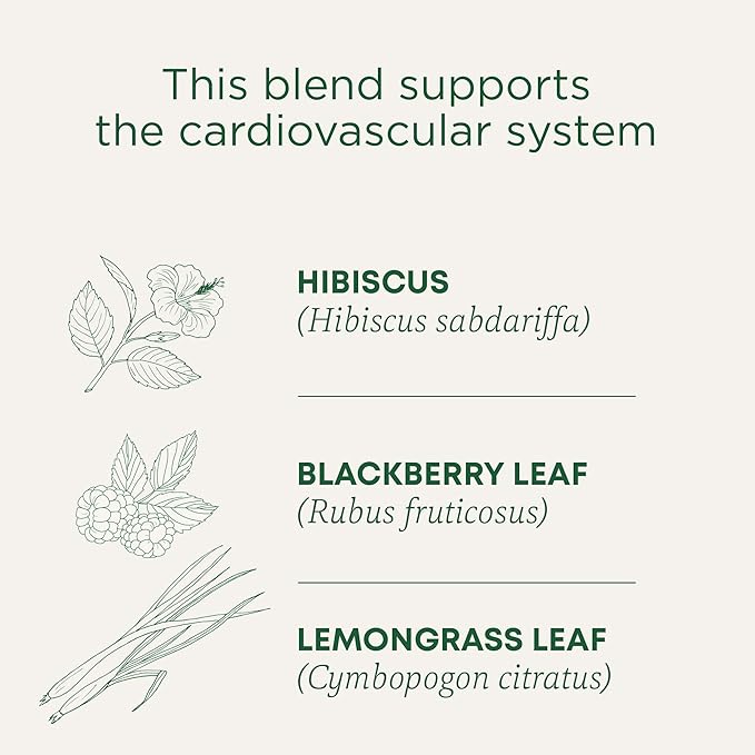Traditional Medicinals Organic, Hibiscus Tea - Supports Normal Heart Health & Cardiovascular Wellness - Kosher, Non-GMO, Caffeine-Free, Compostable - 16 Tea Bags (Pack of 2)