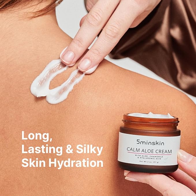 5minskin Body Moisturiser Cream with Aloe, Chamomile & Hyaluronic Acid | Body and Face Hydration for Dry Skin | Daily Moisturizing Cream
