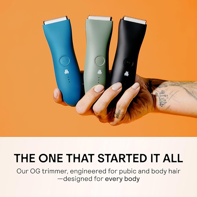 MERIDIAN The Trimmer Original – Body Hair Trimmer for Men, Electric Groin & Body Groomer for Pubic Hair, Chest, Legs & Underarms, Waterproof & Rechargeable, Onyx