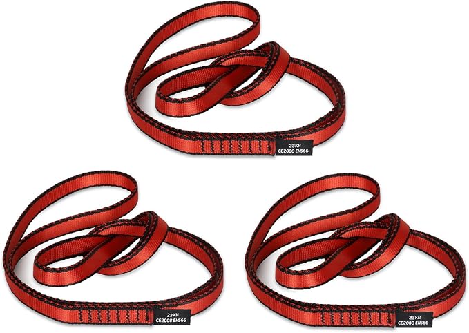 18MM Nylon Climbing Sling Runner 23KN CE2008/EN566 Strong Webbing Straps for Rock Climbing,Mountaineering, Rappelling, Swing, Yoga Hammock etc