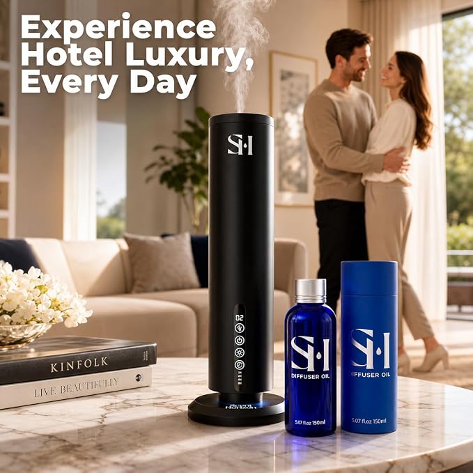 Sandalwood SW08 Hotel Scent Diffuser Oil | 5.07 Fl oz (150 ml) - Waterless Diffuser Oil Refill & Highly Concentrated Fragrance Oil, Diffuser Oil Scents Luxury, Hotel Oil Diffuser