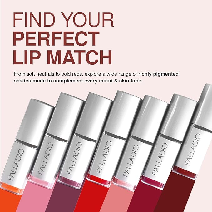Palladio Herbal Lipstick, Rich Pigmented and Creamy, Infused with Aloe Vera, Chamomile & Ginseng, Prevents Lips from Drying, Combats Fine Lines, Long Lasting Lipstick, Amethyst