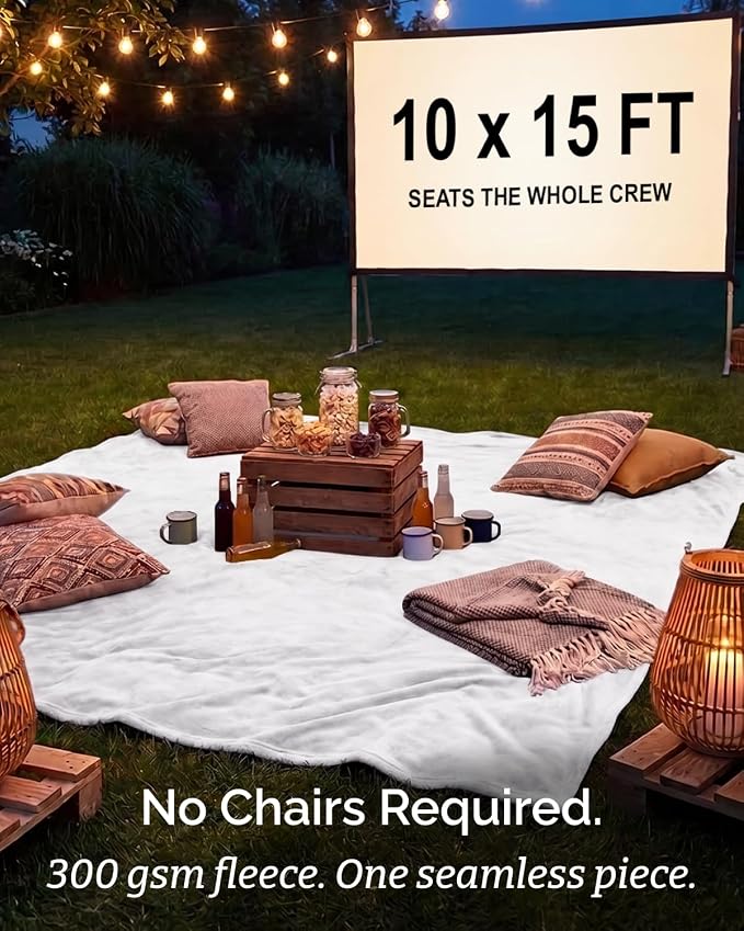 Ultra Soft Fleece Blanket Giant Blanket Size - Flannel Fleece Luxury Blanket - Lightweight for Couch Bed Chair - Thick, Warm and Breathable - All Season Cozy, White