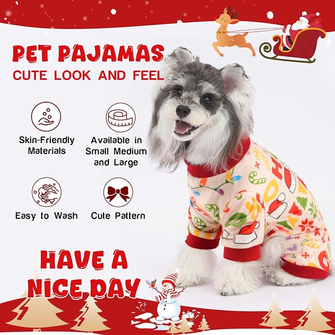 4 Pack Dog Pajamas Soft Lightweight Dog Recovery Suit Onesie Clothes for Small Medium Large Female Pet Boys Girls Dogs Cats