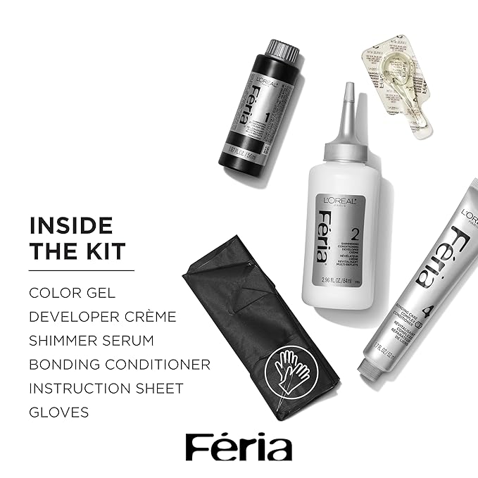 L'Oreal Paris Feria Multi-Faceted Shimmering Permanent Hair Color, 50 Havana Brown (Medium Brown), Pack of 2, Hair Dye