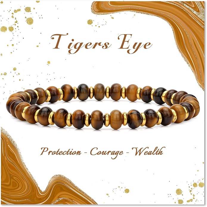 GolbalJew 4 * 6mm Gemstone Rondelle Bead Bracelets for Women Healing Crystal Stone Beads Bracelet Handmade Beaded Spiritual Jewelry Gifts