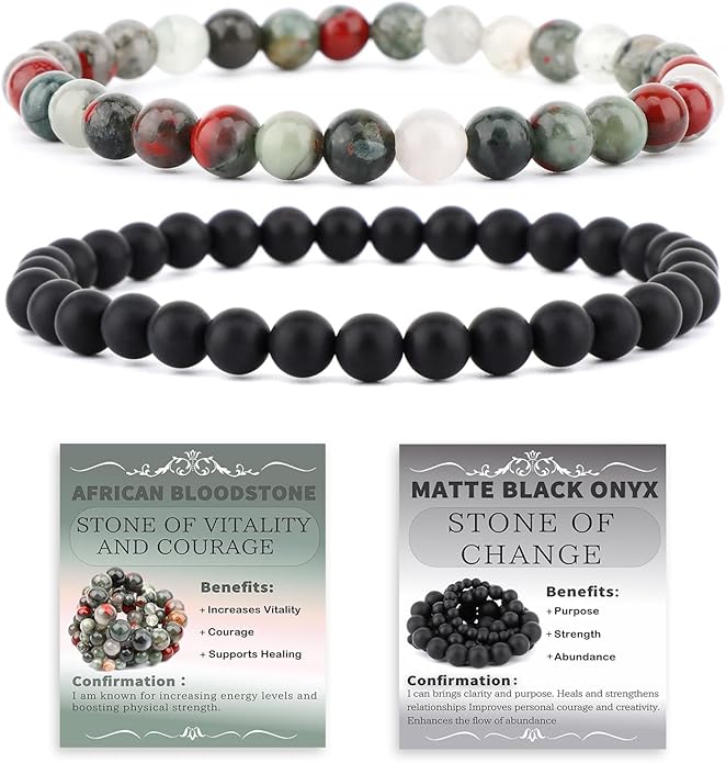 NCB 2.3-Piece 4mm Natural Crystal Gemstone Stretch Bracelets – Handmade Reiki Energy Healing Jewelry for Meditation,Yoga, Unisex